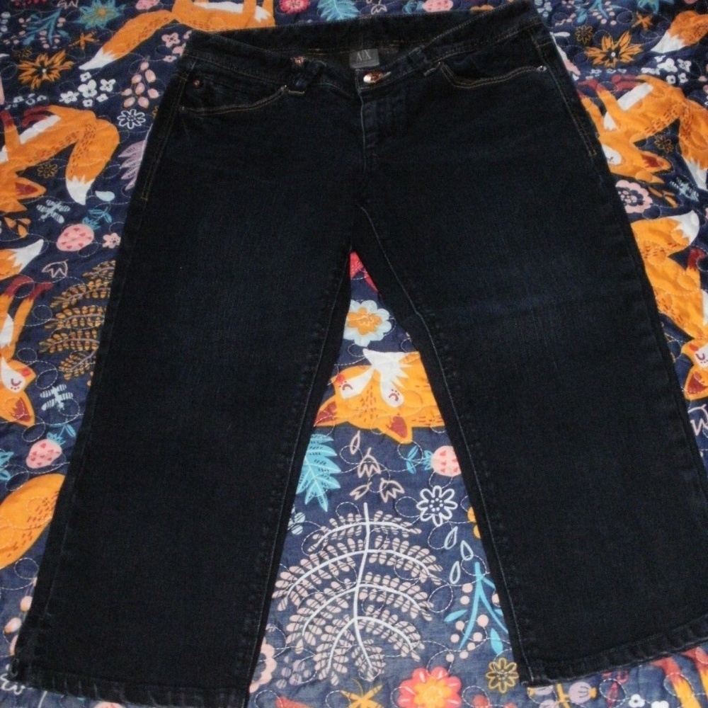 ARMANI EXCHANGE A/X DARK DENIM CAPRIS JEANS SIZE 6 AWESOME 😎